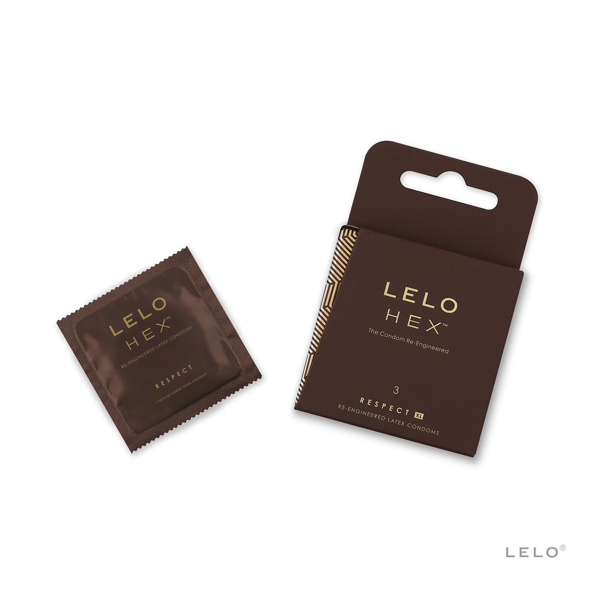 LELO HEX Respect XL Condoms - 3 Pack