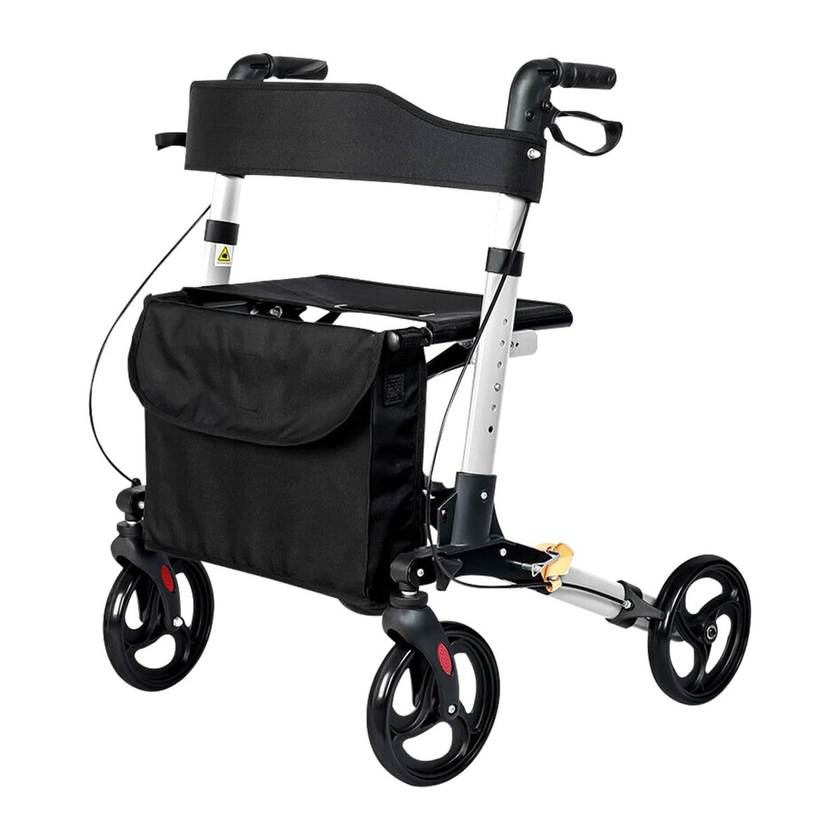 Folding Rollator Walker Lightweight Adjustable Mobility Aid