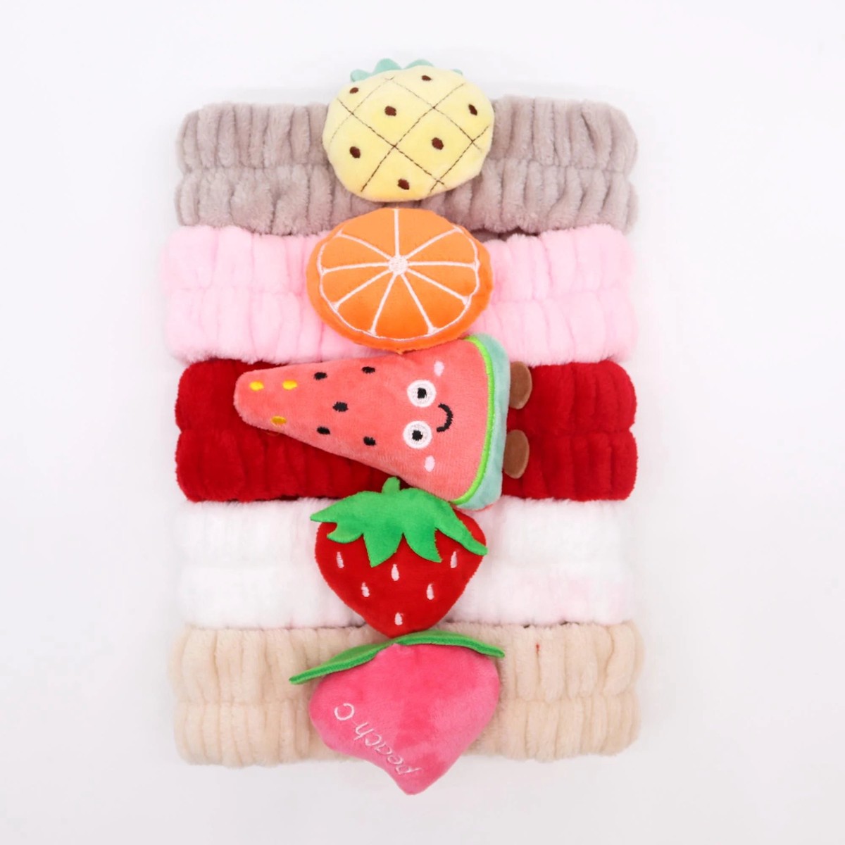 5 x Cute Makeup Headbands - Fruity Selection (assorted)