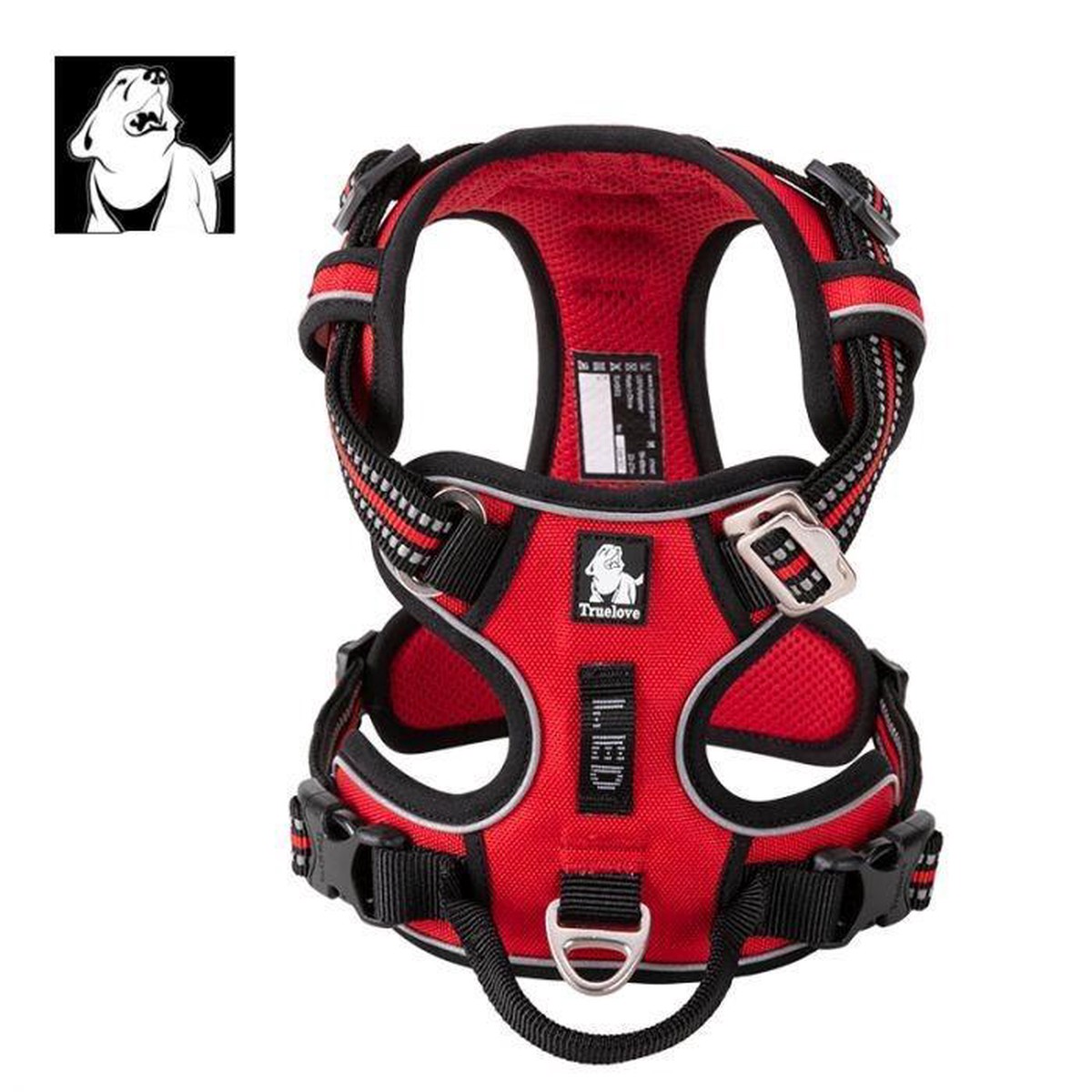 High Density NYLON Pull Harness Red - XS