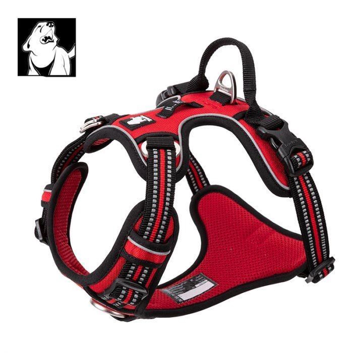 High Density NYLON Pull Harness Red - XL